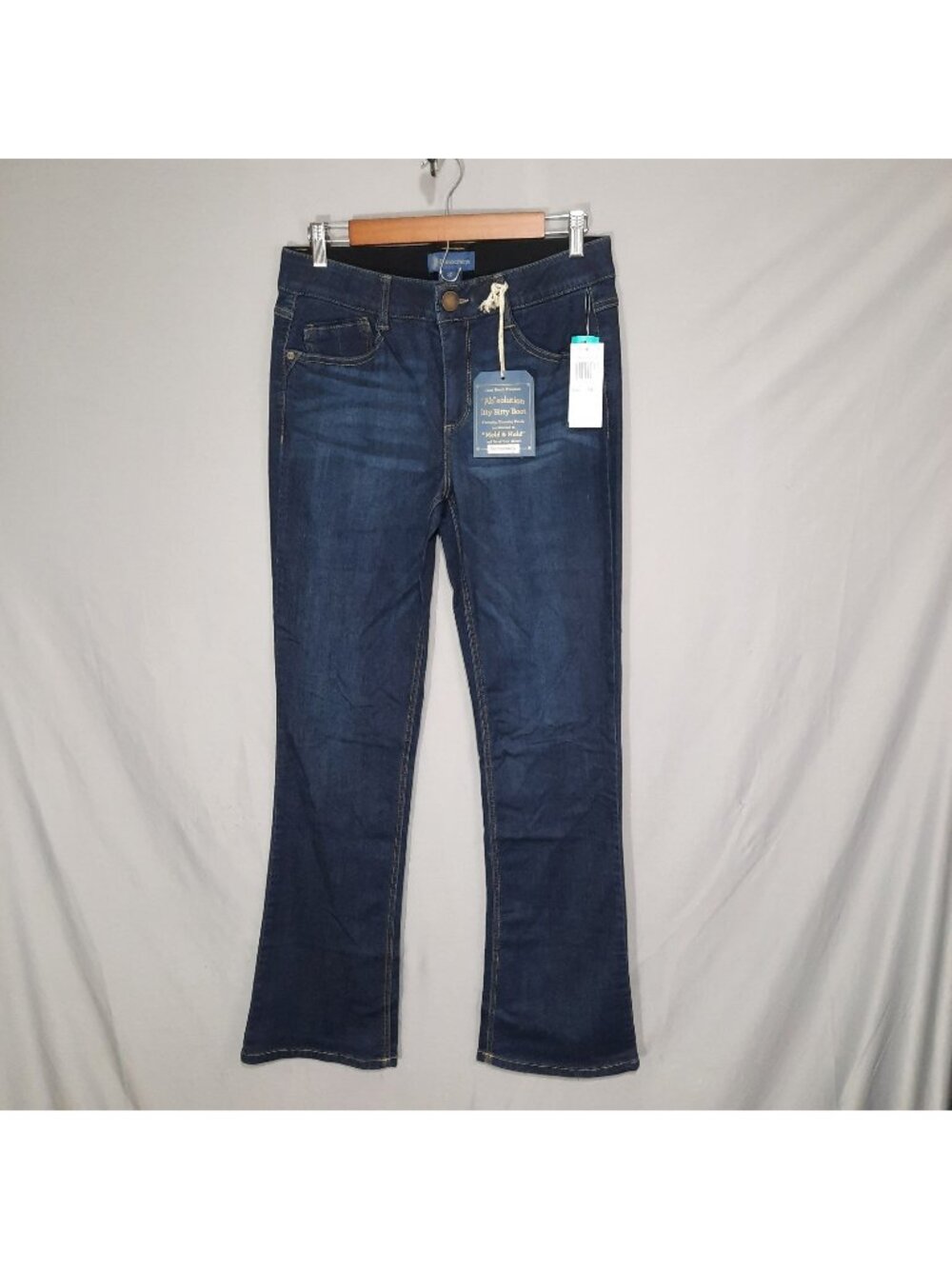 Democracy Jeans Womens 10 Absolution Indigo Denim Kathryn Bootcut Stretch NEW